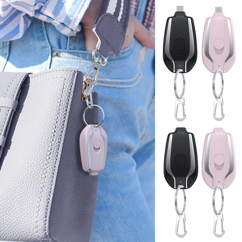 Mini emergency power bank keychain