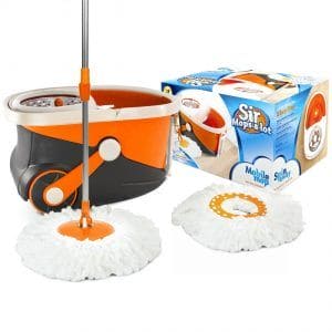 Rotating Head Orange Mop - Effortless Cleaning with 360-Degree Rotation"